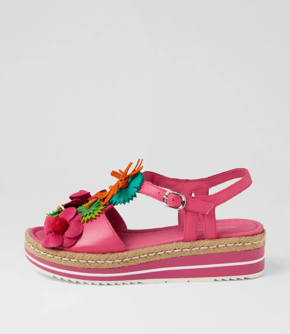 Women DJANGO & JULIETTE Espadrilles<Abela Fuchsia Multi Leather Espadrilles