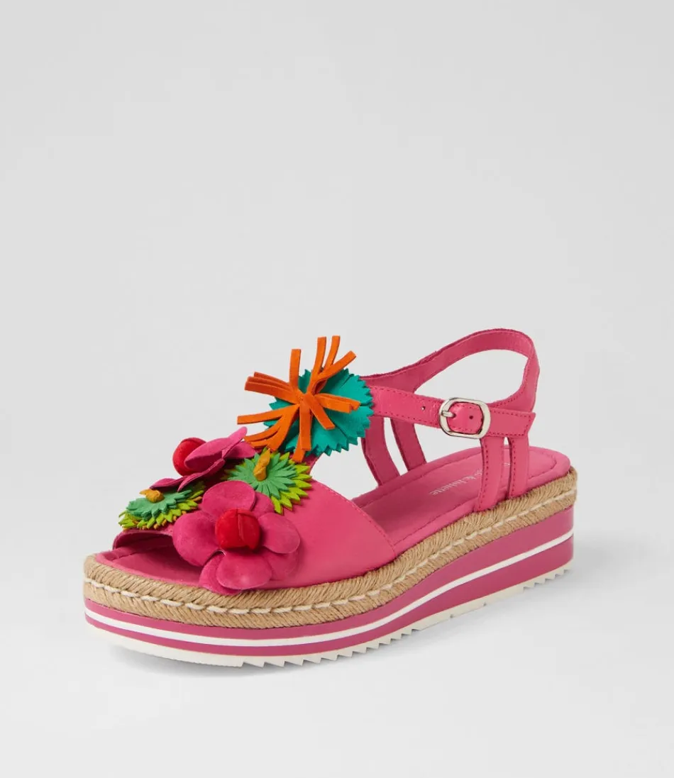 Women DJANGO & JULIETTE Espadrilles<Abela Fuchsia Multi Leather Espadrilles