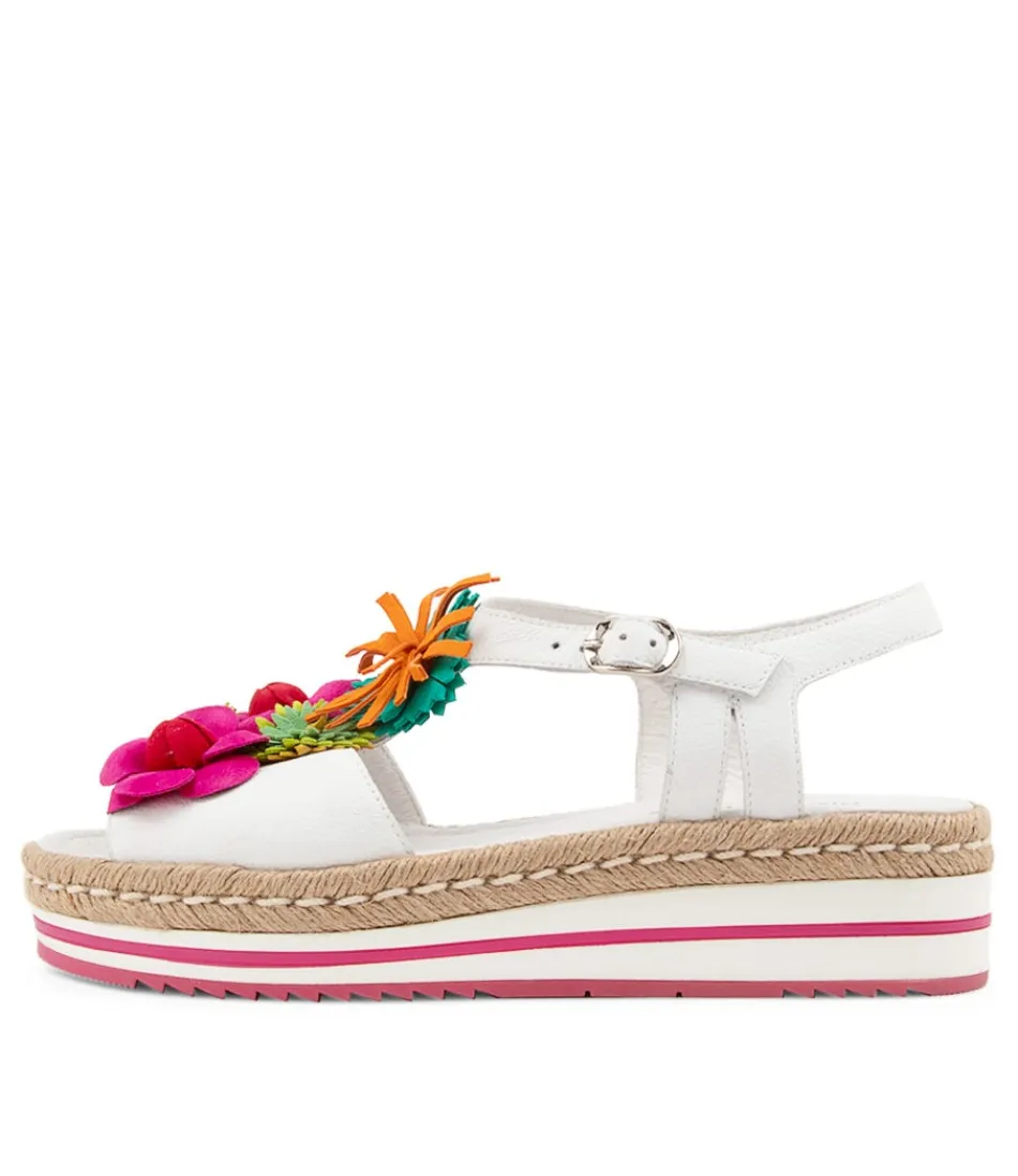 Women DJANGO & JULIETTE Espadrilles<Abela White Multi Leather Sandals