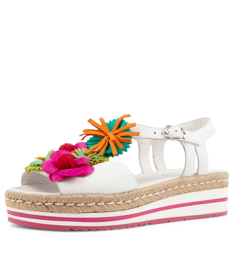 Women DJANGO & JULIETTE Espadrilles<Abela White Multi Leather Sandals