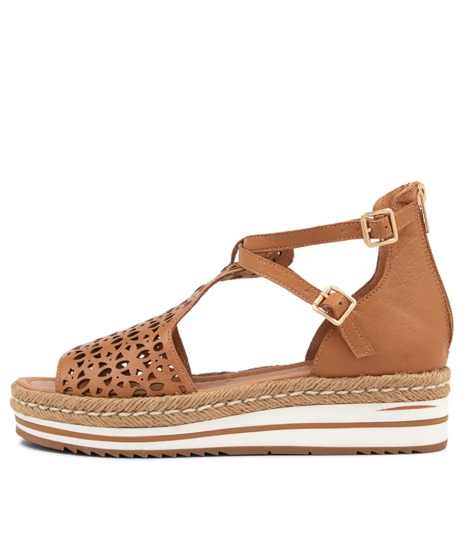 Women DJANGO & JULIETTE Espadrilles<Accra Dark Tan Leather Espadrilles