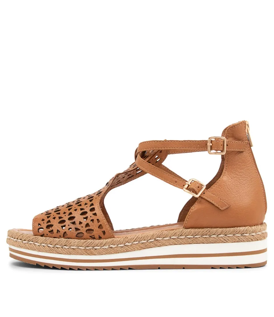 Women DJANGO & JULIETTE Espadrilles<Accra Dark Tan Leather Espadrilles