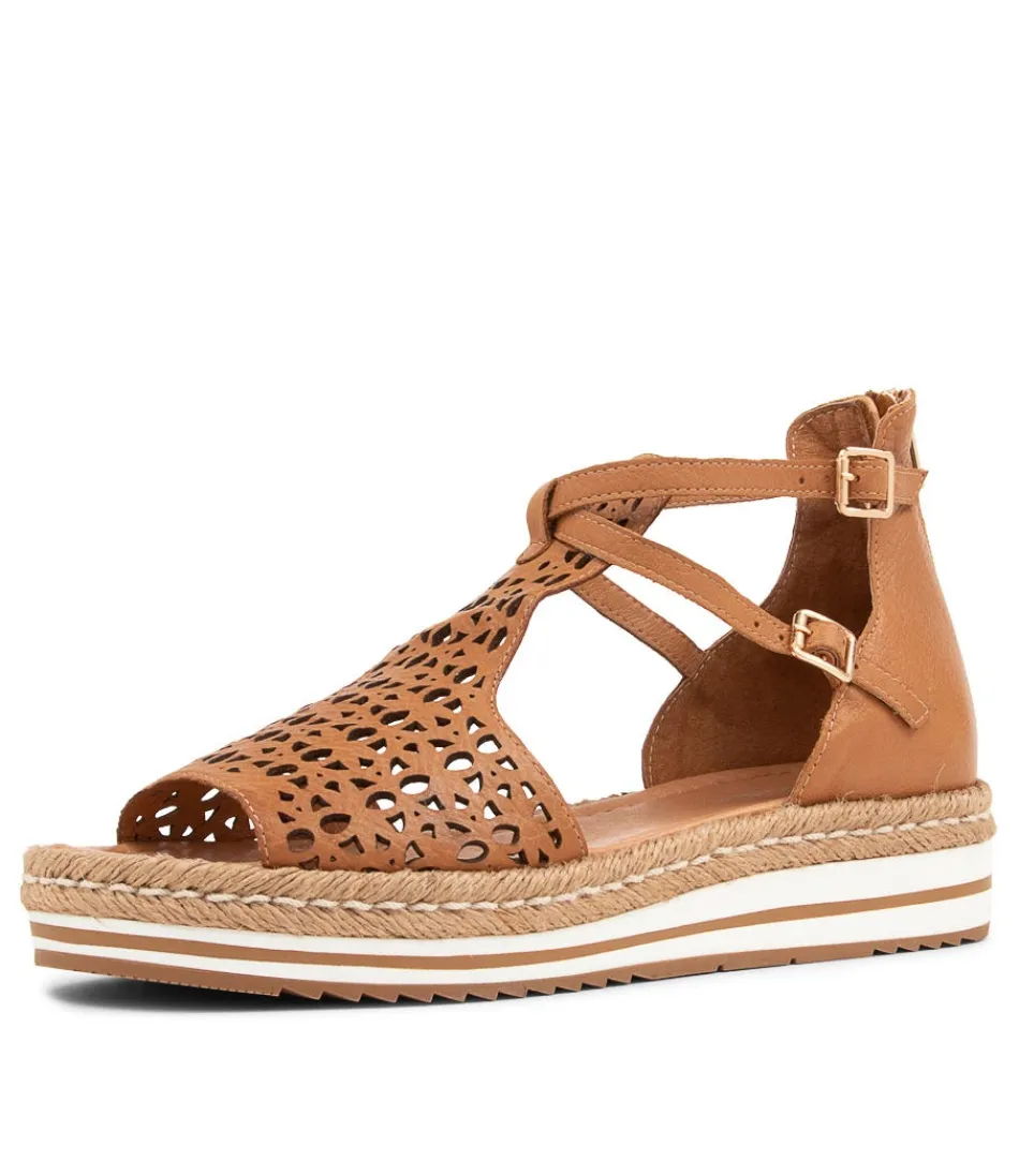 Women DJANGO & JULIETTE Espadrilles<Accra Dark Tan Leather Espadrilles