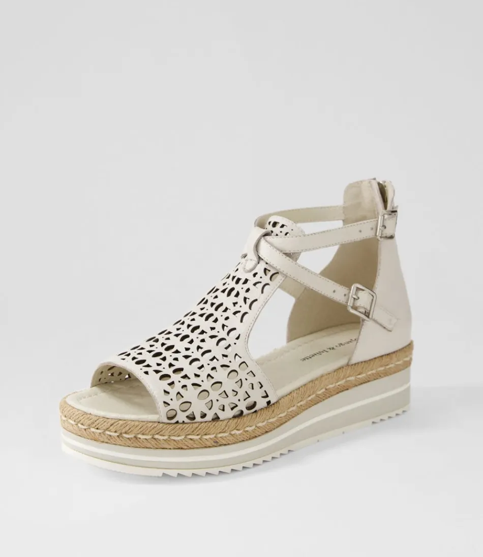 Women DJANGO & JULIETTE Espadrilles<Accra Ivory Leather Espadrilles