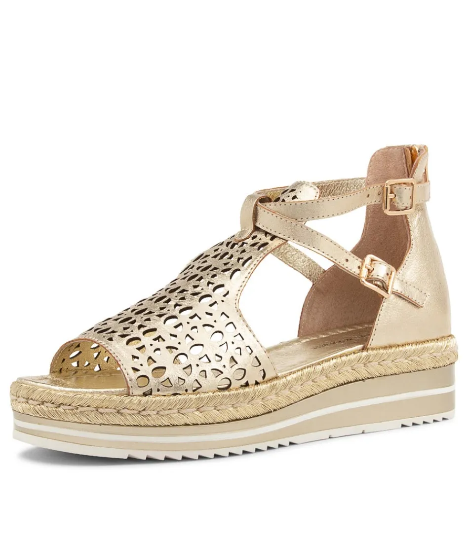 Women DJANGO & JULIETTE Espadrilles<Accra Pale Gold Rope Leather Espadrilles