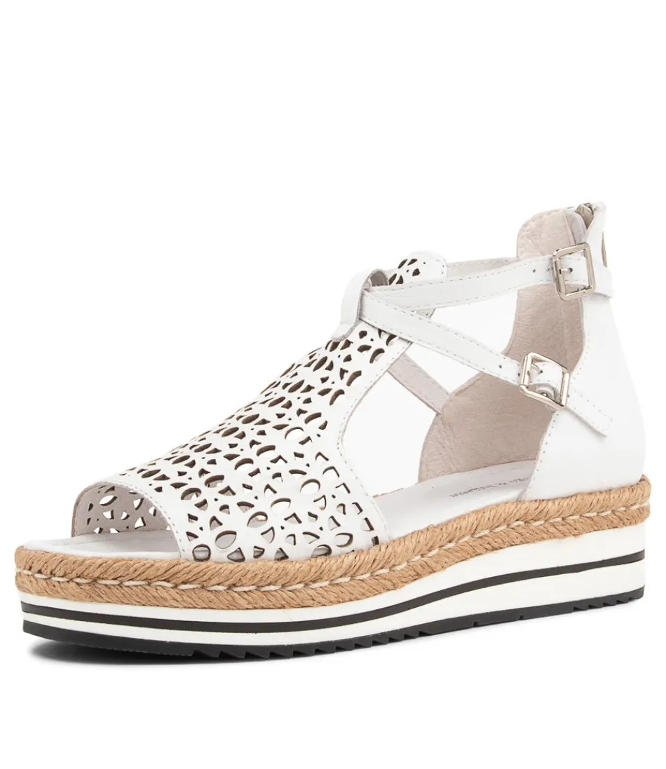 Women DJANGO & JULIETTE Espadrilles<Accra White Leather Espadrilles