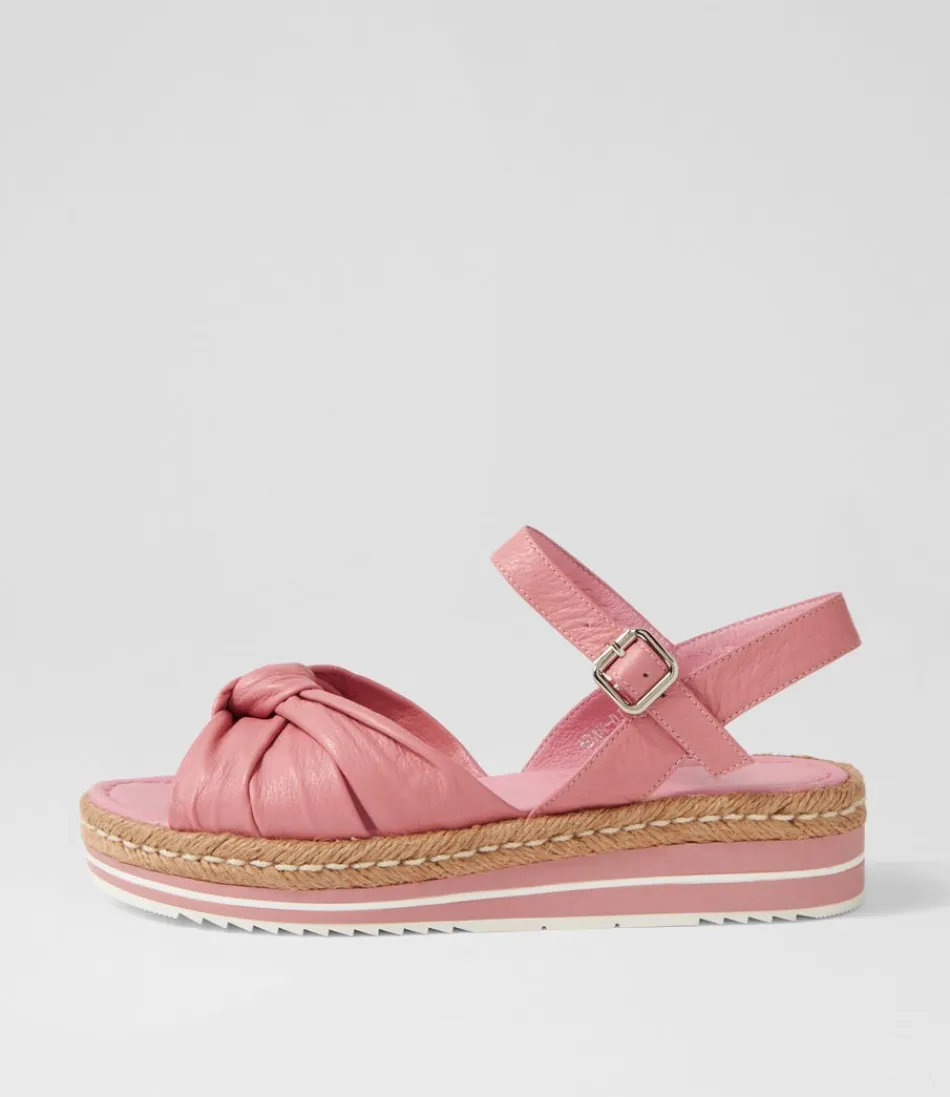 Women DJANGO & JULIETTE Espadrilles<Adah Lrg Pretty Pink Leather Espadrilles