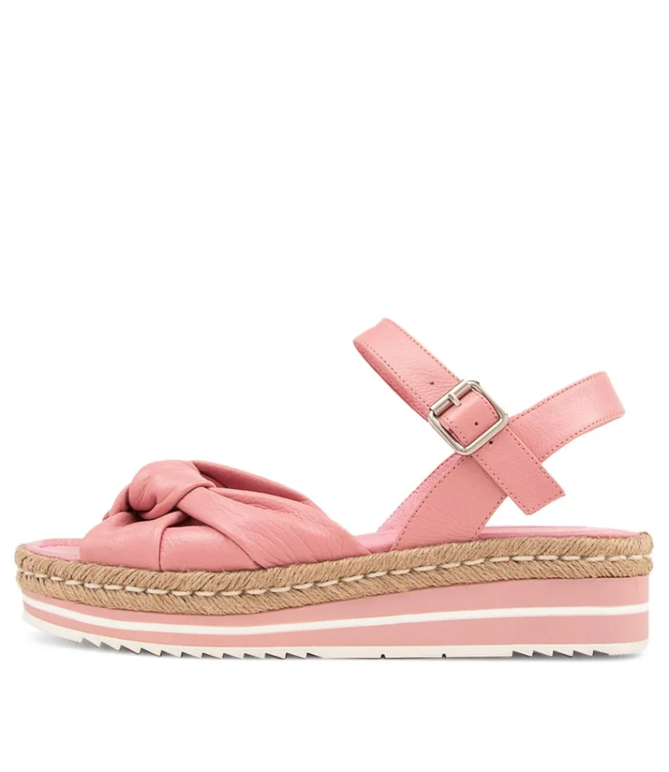 Women DJANGO & JULIETTE Espadrilles<Adah Pretty Pink Leather Espadrilles