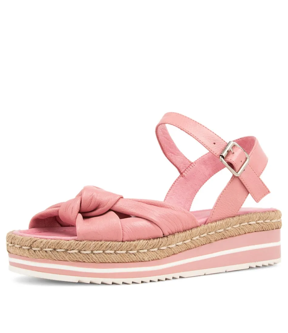 Women DJANGO & JULIETTE Espadrilles<Adah Pretty Pink Leather Espadrilles