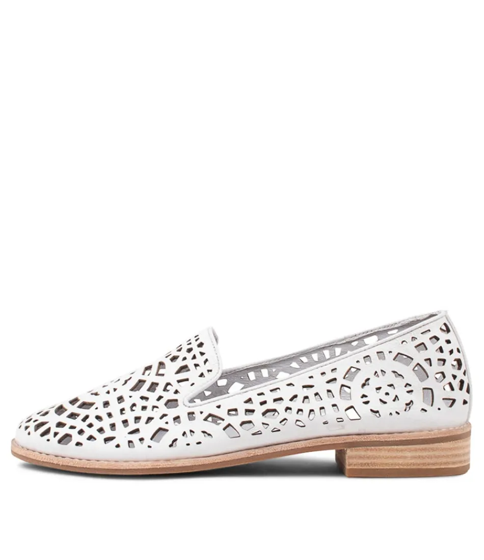 Women DJANGO & JULIETTE Loafers<Adaring White Leather Loafers