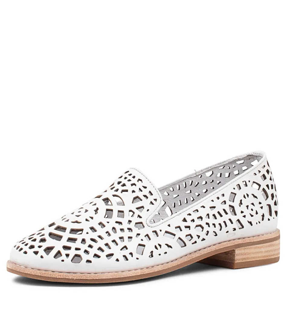 Women DJANGO & JULIETTE Loafers<Adaring White Leather Loafers