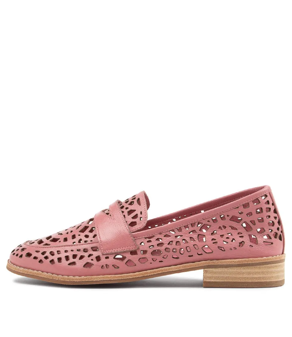 Women DJANGO & JULIETTE Loafers<Addah Pretty Pink Leather Loafers