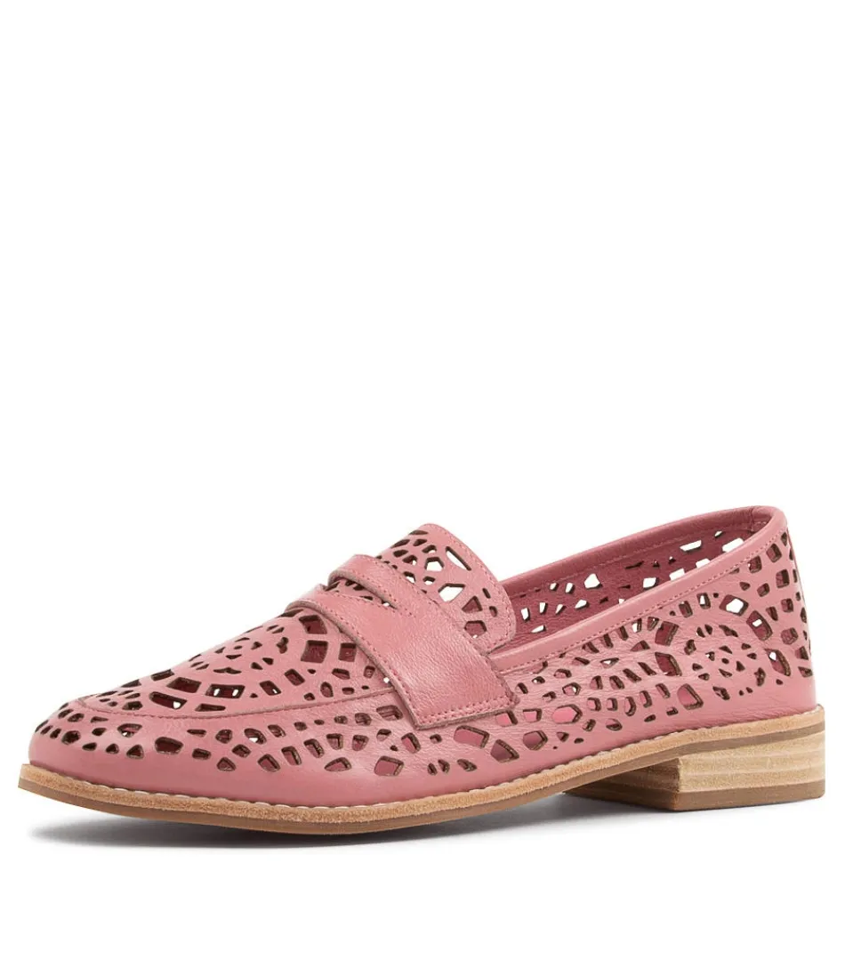 Women DJANGO & JULIETTE Loafers<Addah Pretty Pink Leather Loafers