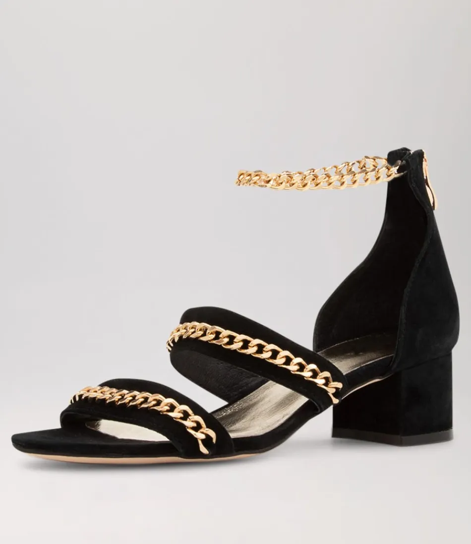 Women DJANGO & JULIETTE Heels<Adina Black Suede Sandals