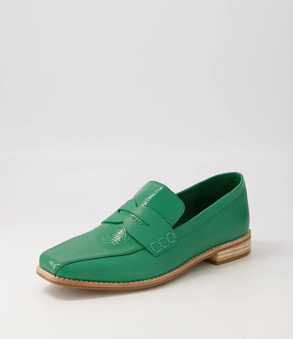 Women DJANGO & JULIETTE Loafers<Agape Dark Emerald Spearmint Patent Leather Loafers