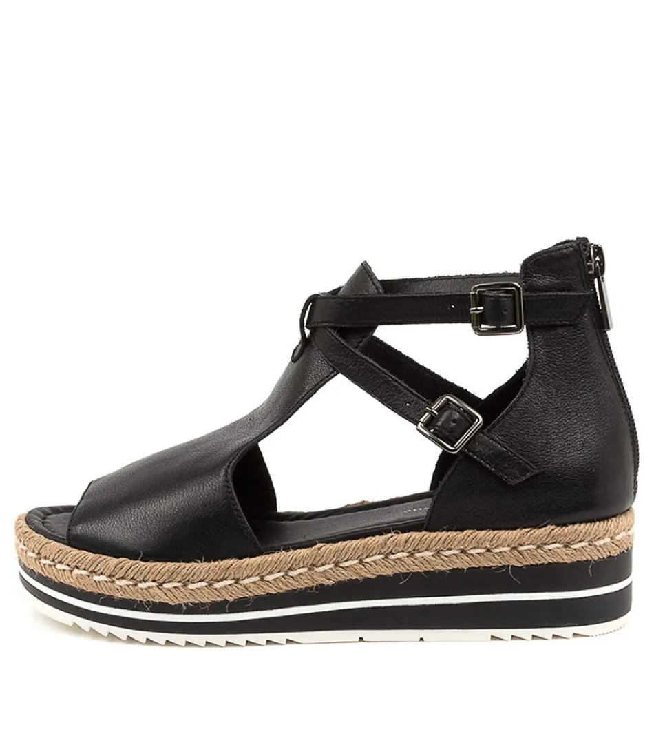 Women DJANGO & JULIETTE Espadrilles<Alexys Black Leather