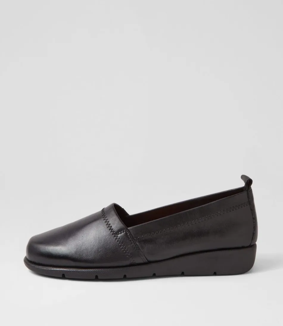 Women SUPERSOFT Comfort<Aliner Black Leather Loafers