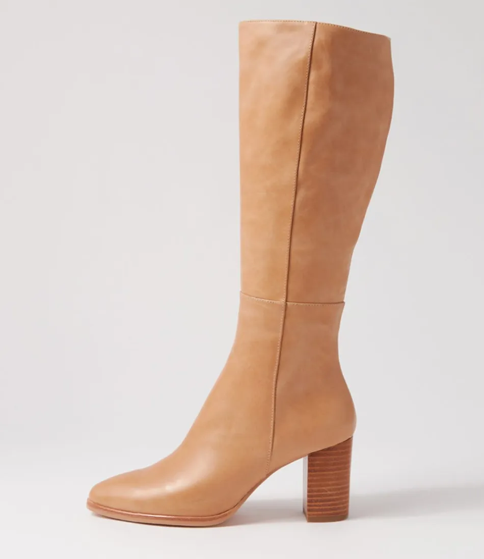 Women DJANGO & JULIETTE Boots<Allouta Cappuccino Leather Knee High Boots