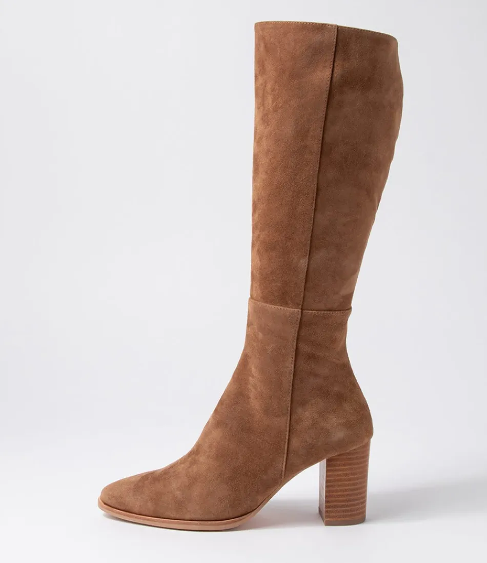 Women DJANGO & JULIETTE Boots<Allouta Light Choc Suede Knee High Boots