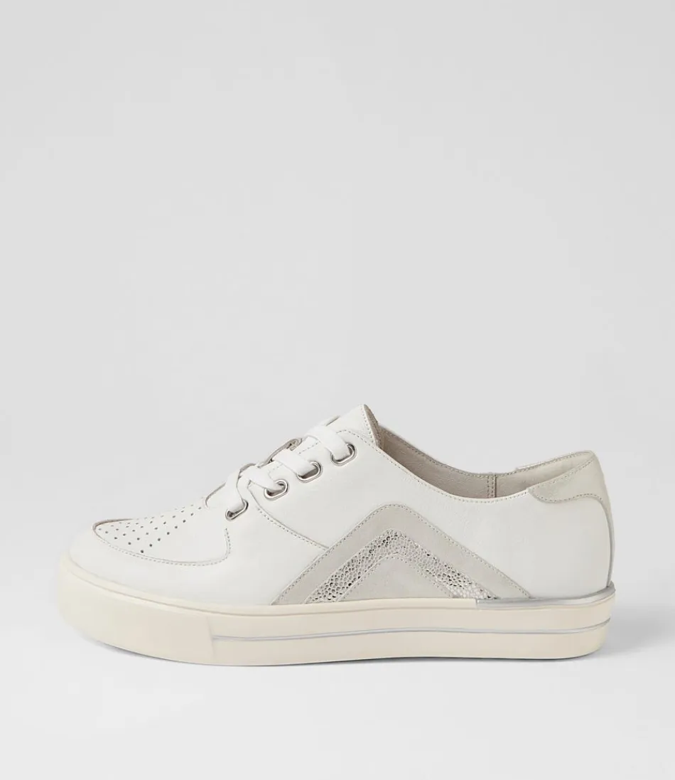 Women ZIERA Sneakers<Alona W White Silver Shimmer Multi Sneakers