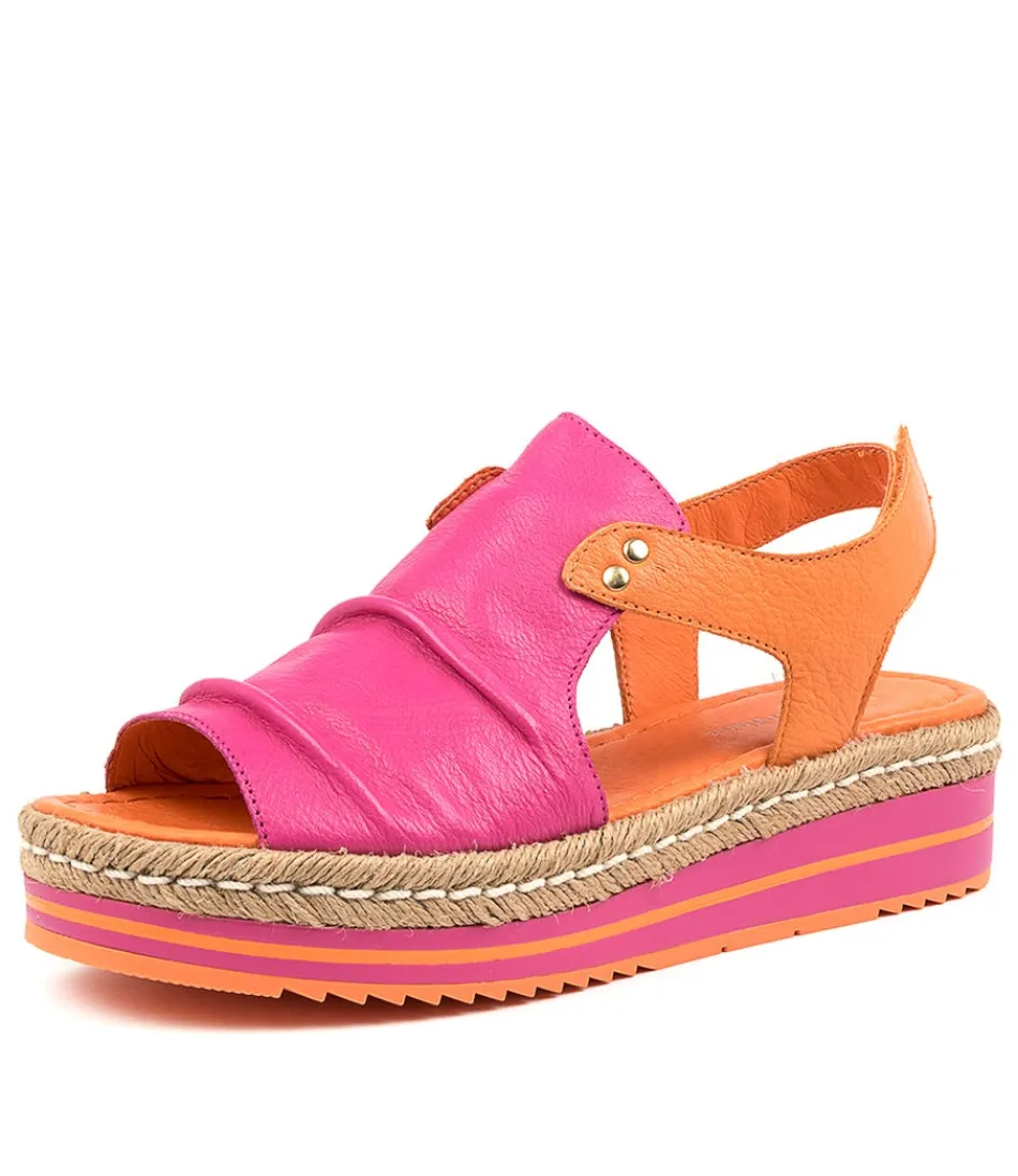 Women DJANGO & JULIETTE Espadrilles<Alora Fuchsia-Orange Lthr