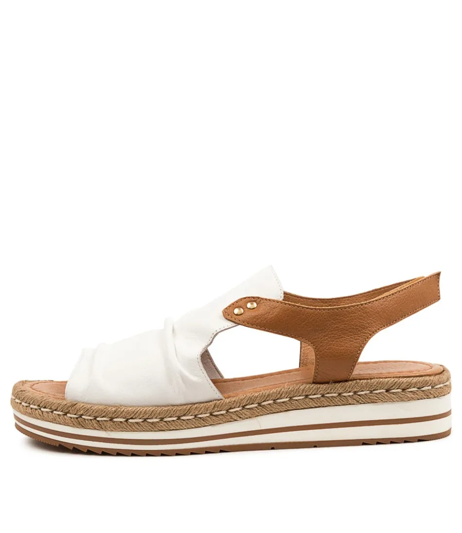 Women DJANGO & JULIETTE Espadrilles<Alora Lrg White-Dk Tan