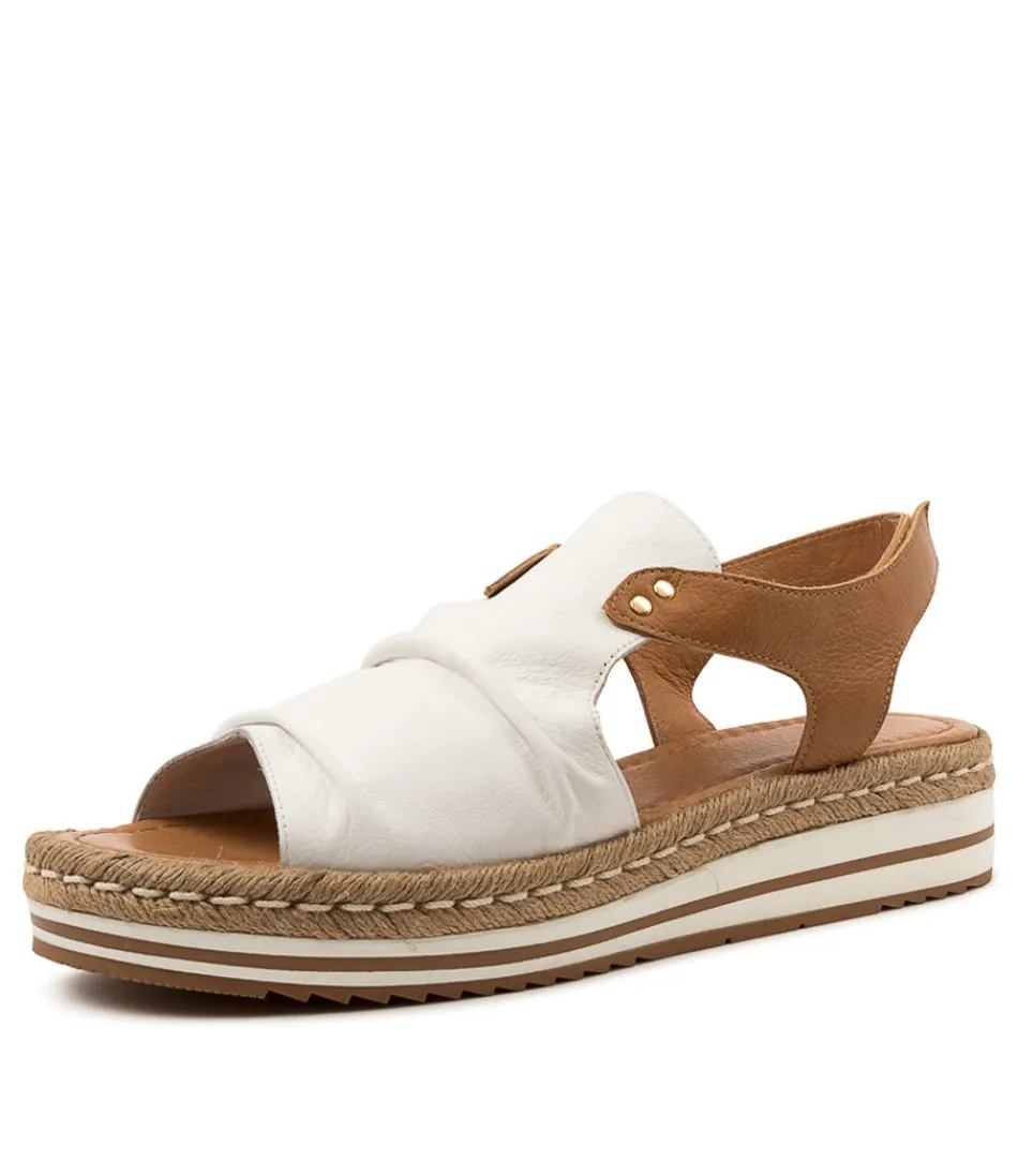 Women DJANGO & JULIETTE Espadrilles<Alora Lrg White-Dk Tan