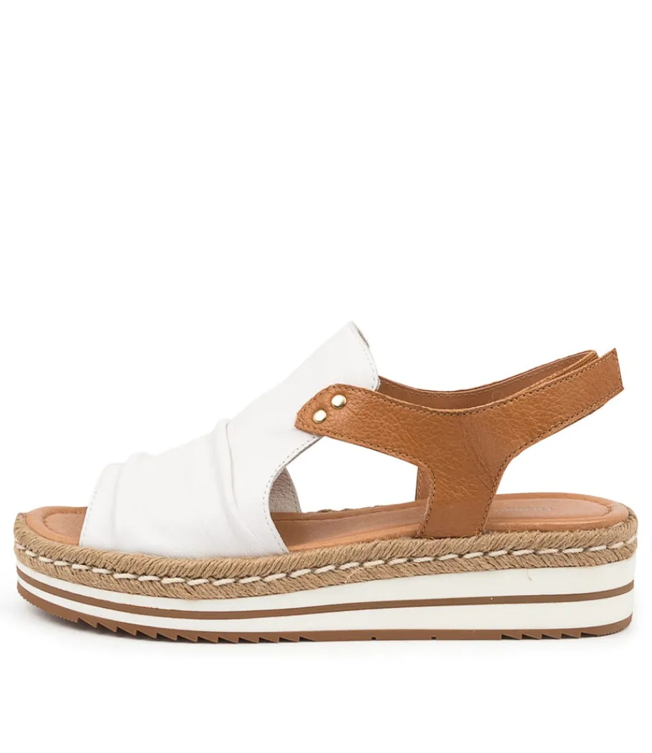 Women DJANGO & JULIETTE Espadrilles<Alora White-Dk Tan