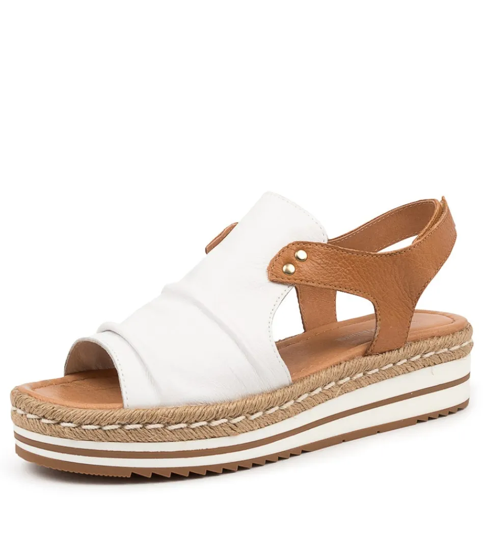 Women DJANGO & JULIETTE Espadrilles<Alora White-Dk Tan