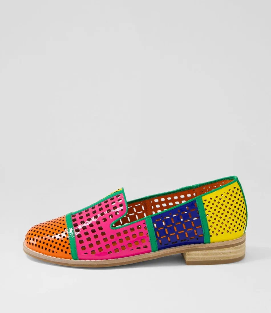 Women DJANGO & JULIETTE Flats<Alycia Bright Multi Patent Loafers