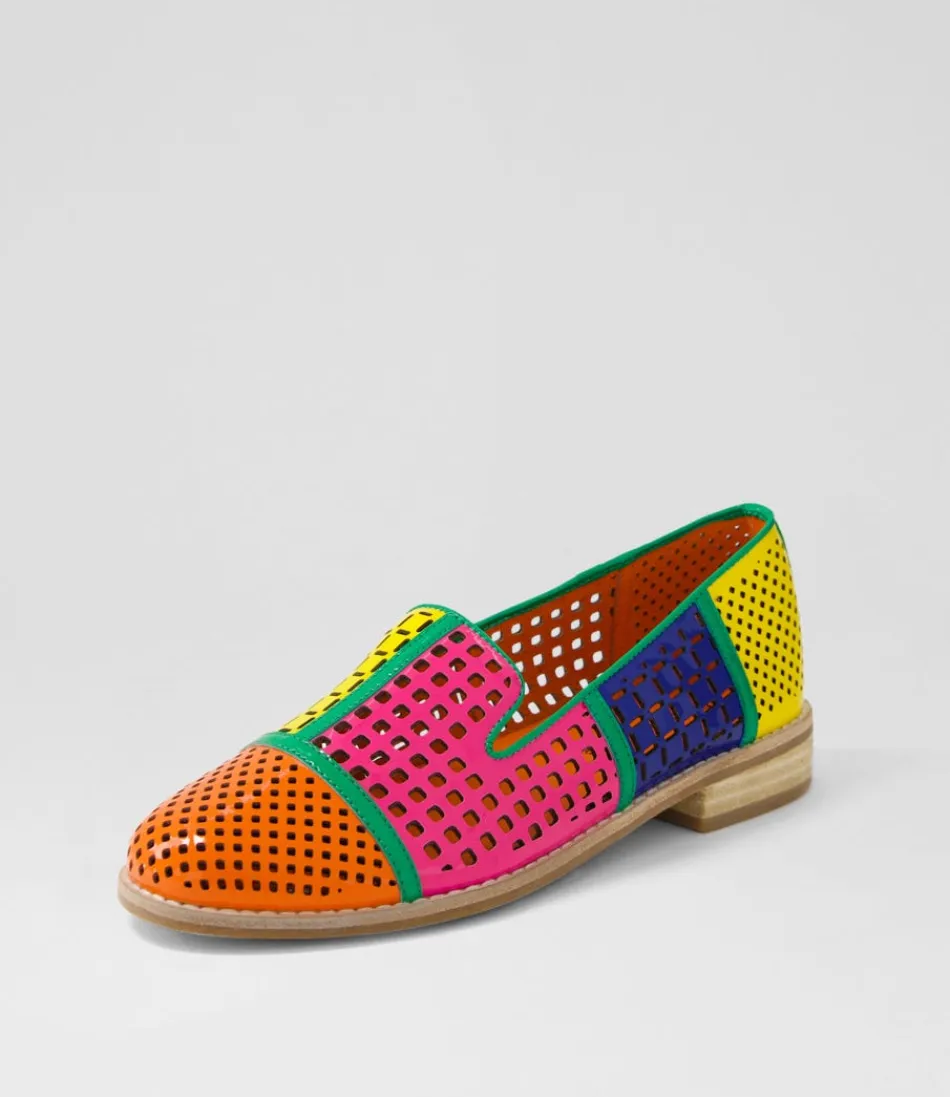 Women DJANGO & JULIETTE Flats<Alycia Bright Multi Patent Loafers