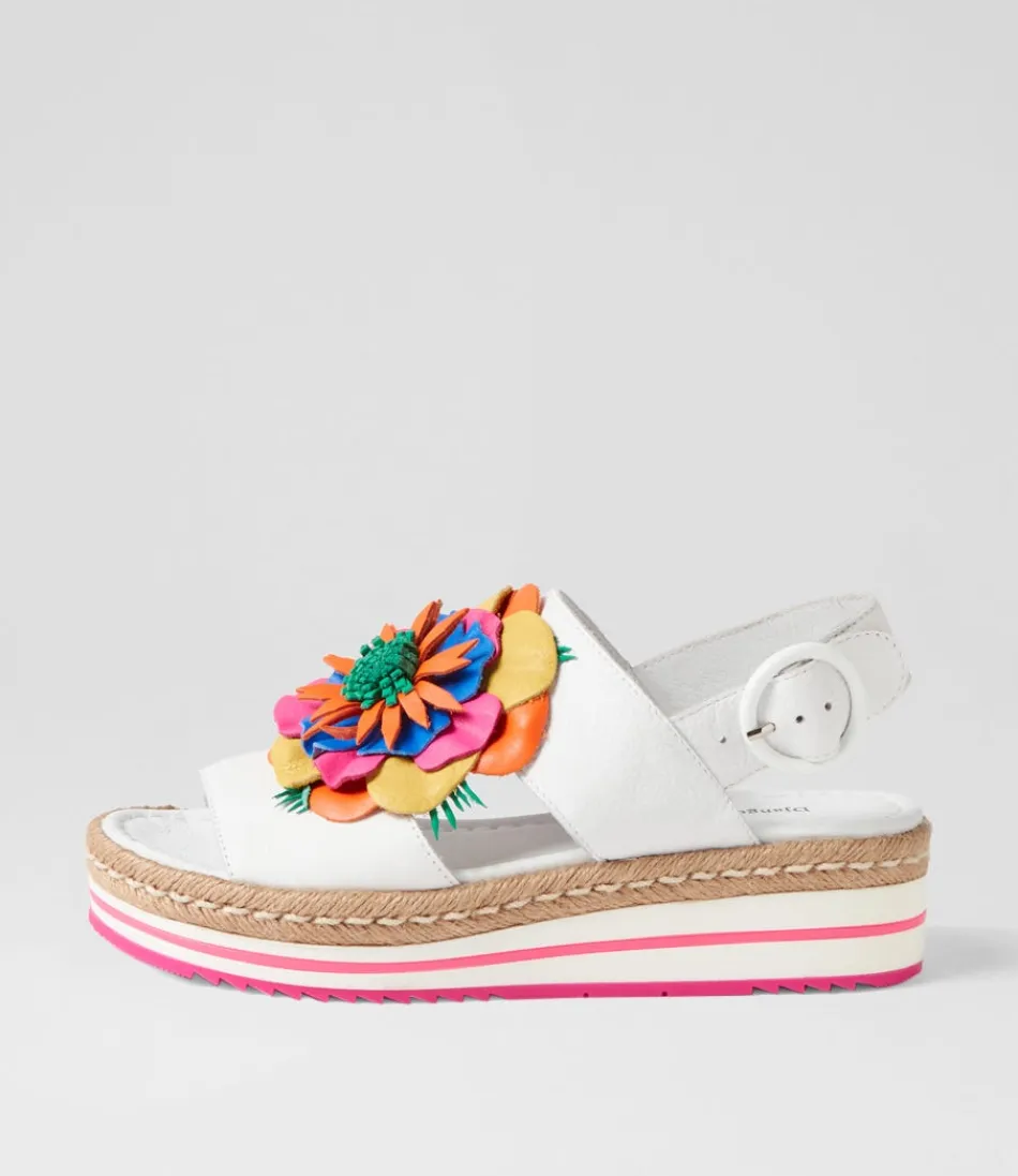 Women DJANGO & JULIETTE Espadrilles<Amare White Bright Multi Leather Espadrilles