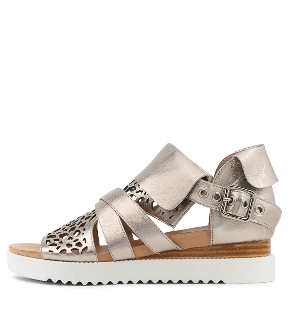 Women DJANGO & JULIETTE Espadrilles<Ammar Platino Leather Sandals Ws