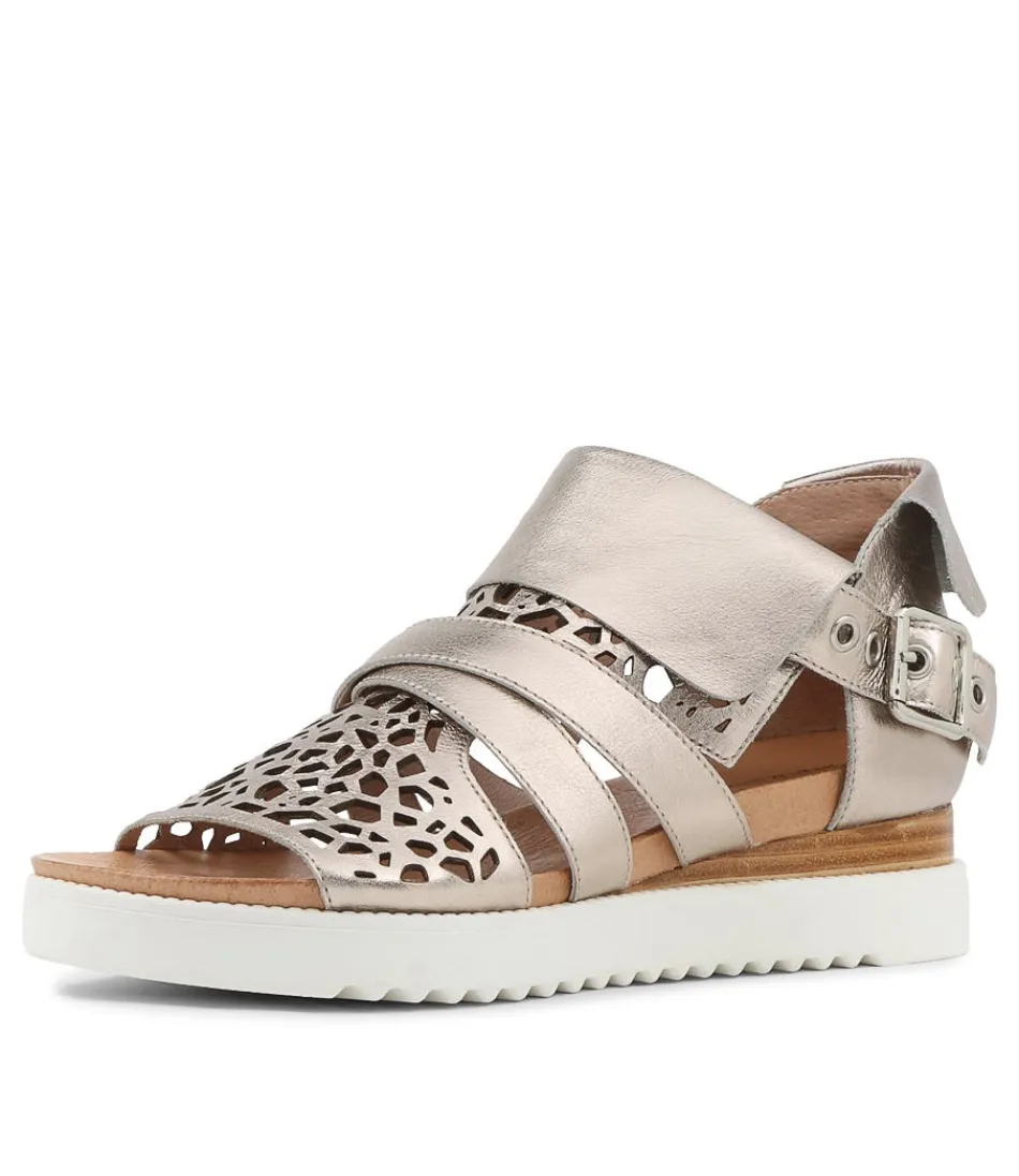 Women DJANGO & JULIETTE Espadrilles<Ammar Platino Leather Sandals Ws