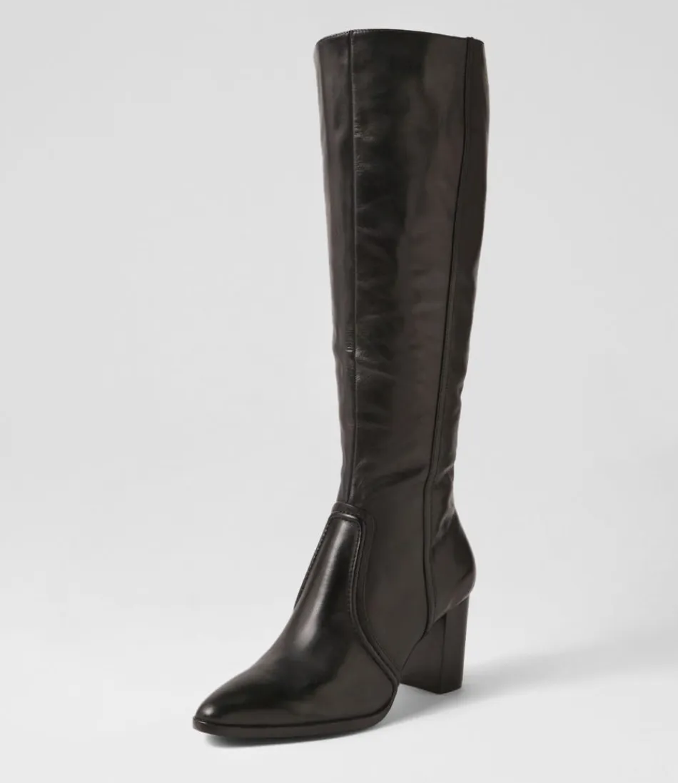 Women DJANGO & JULIETTE Boots<Ammies Black Leather Knee High Boots