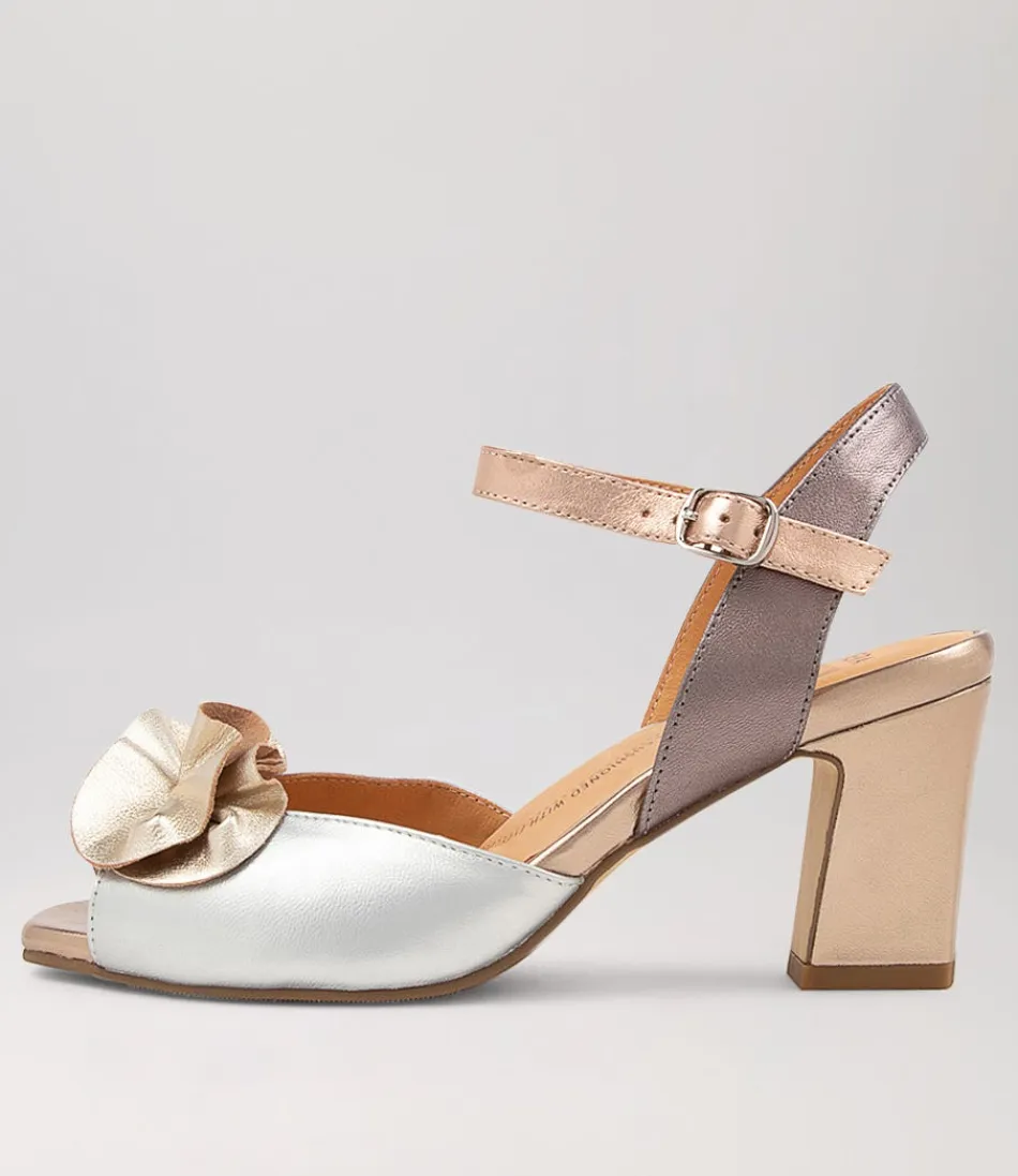 Women ZIERA Heels<Antonia W Metallic Multi Leather Sandals