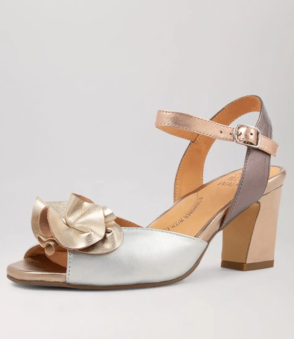 Women ZIERA Heels<Antonia W Metallic Multi Leather Sandals