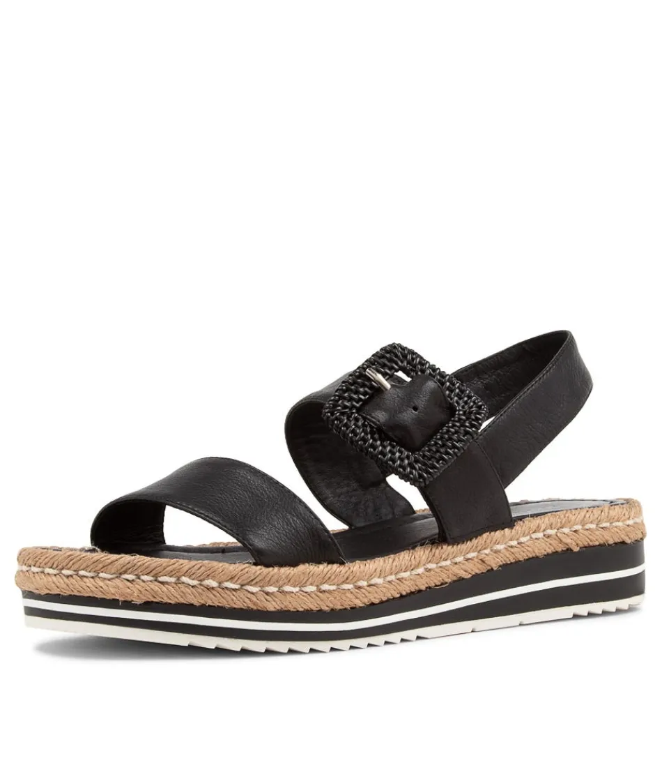 Women DJANGO & JULIETTE Espadrilles<Antons Black Leather Espadrilles