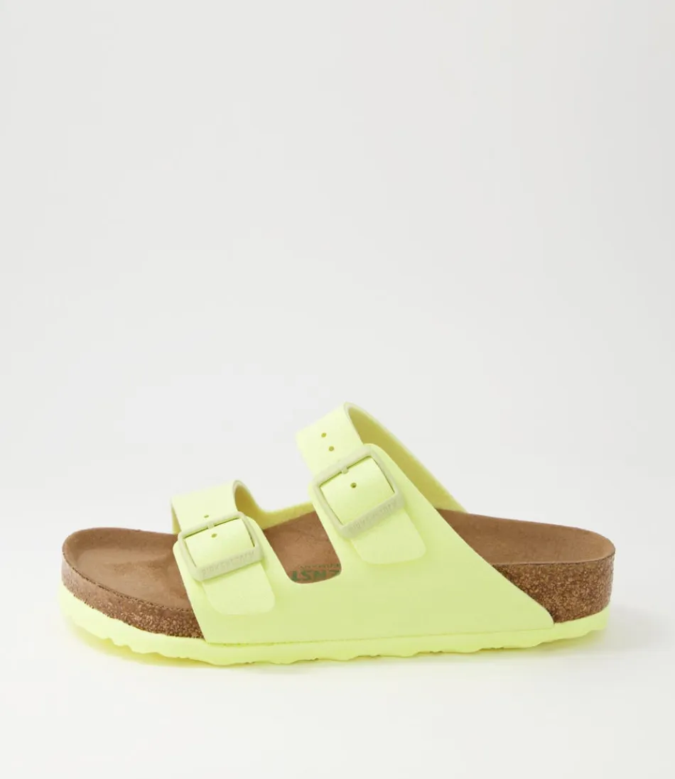 Women BIRKENSTOCK Comfort<Arizona Earthy Vegan W Popcorn Birkibuc Slides