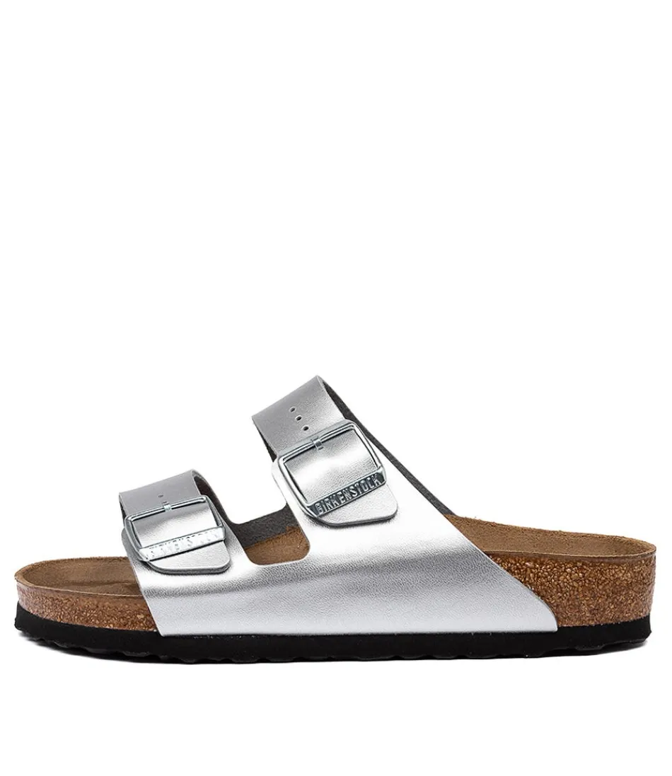 Women BIRKENSTOCK Comfort<Arizona Silver Birkoflor