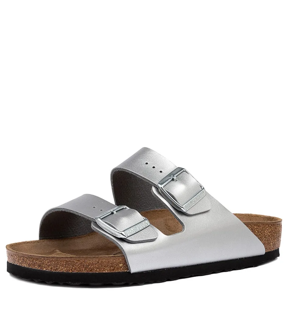 Women BIRKENSTOCK Comfort<Arizona Silver Birkoflor