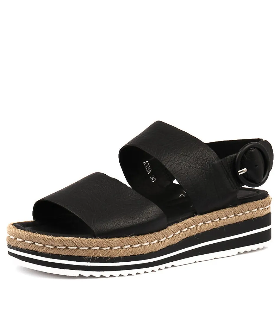 Women DJANGO & JULIETTE Espadrilles<Atha Black Leather