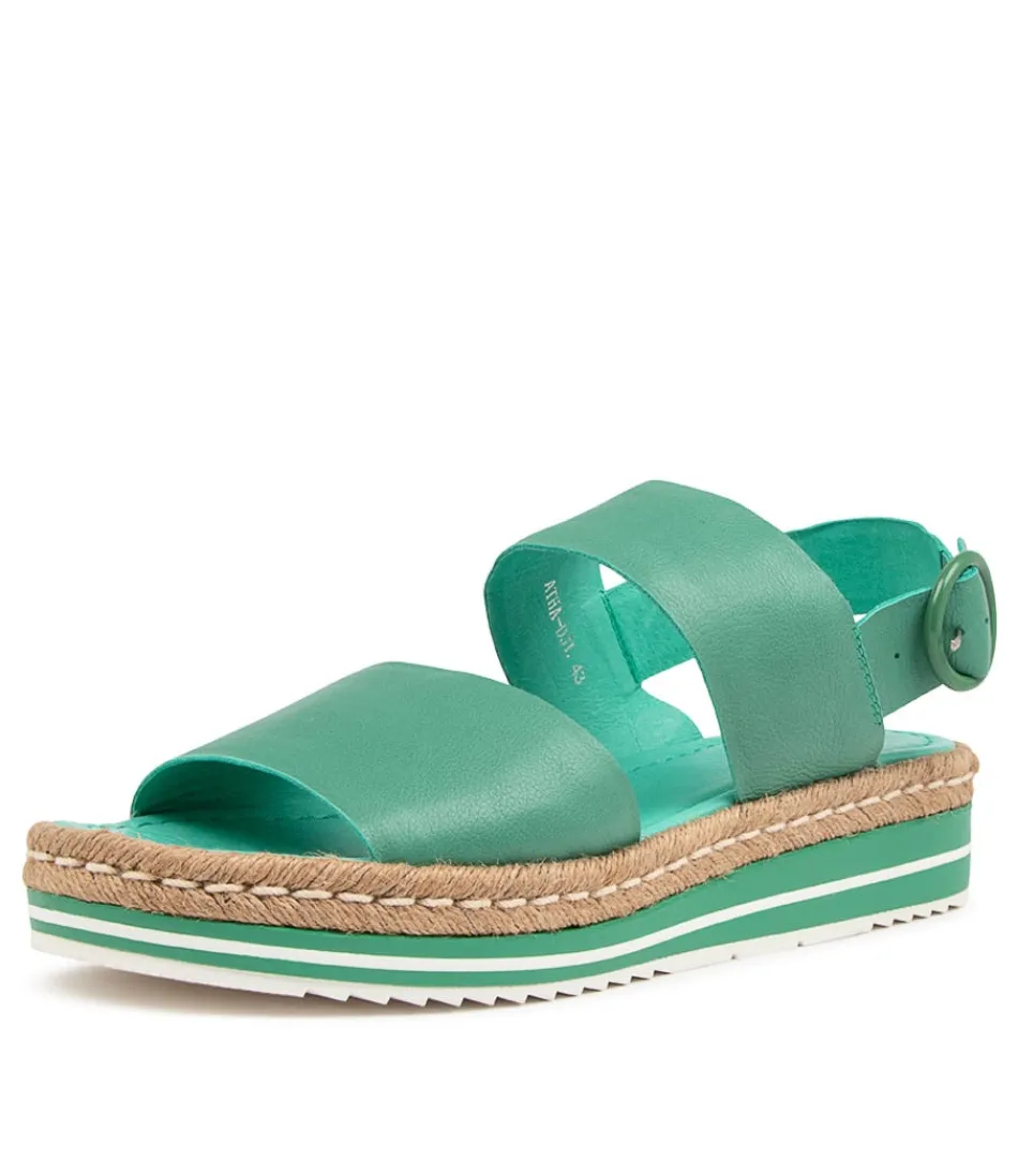 Women DJANGO & JULIETTE Espadrilles<Atha Lrg Jade Leather