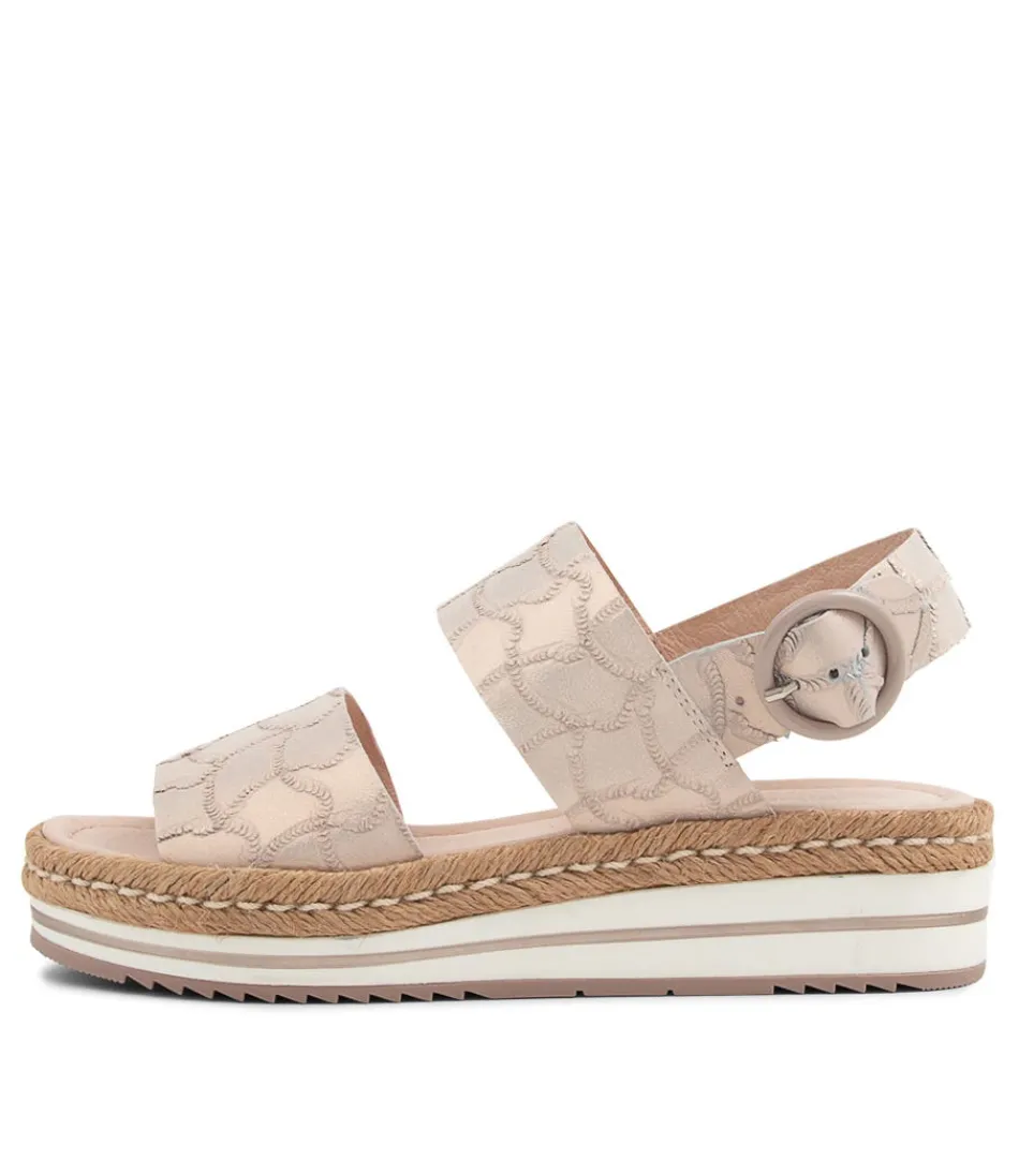 Women DJANGO & JULIETTE Wedges<Atha Nude Frill Leather Sandals