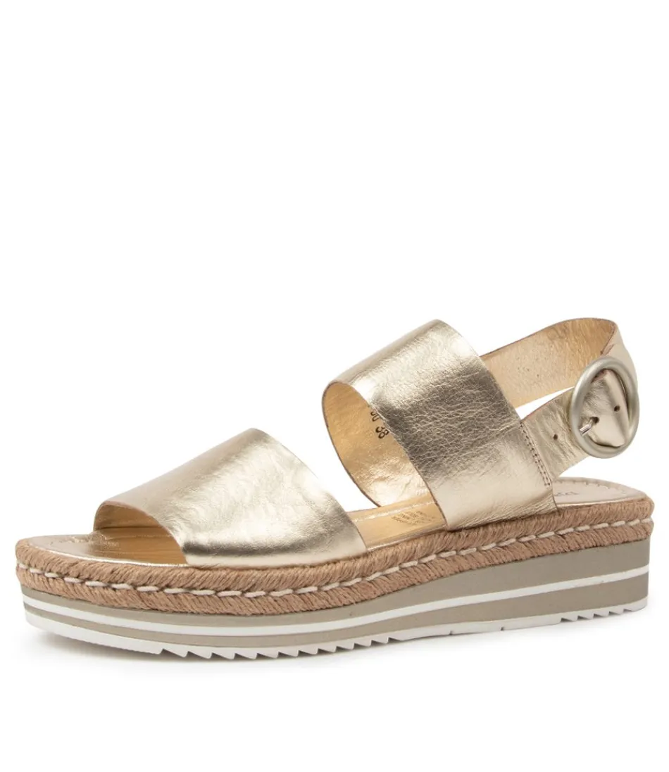 Women DJANGO & JULIETTE Espadrilles<Atha Pale Gold Leather