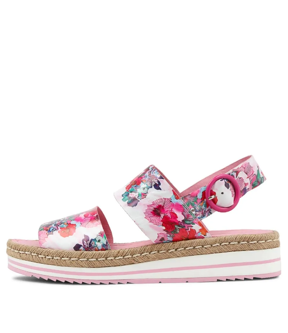 Women DJANGO & JULIETTE Espadrilles<Atha Poppy Print Leather Espadrilles