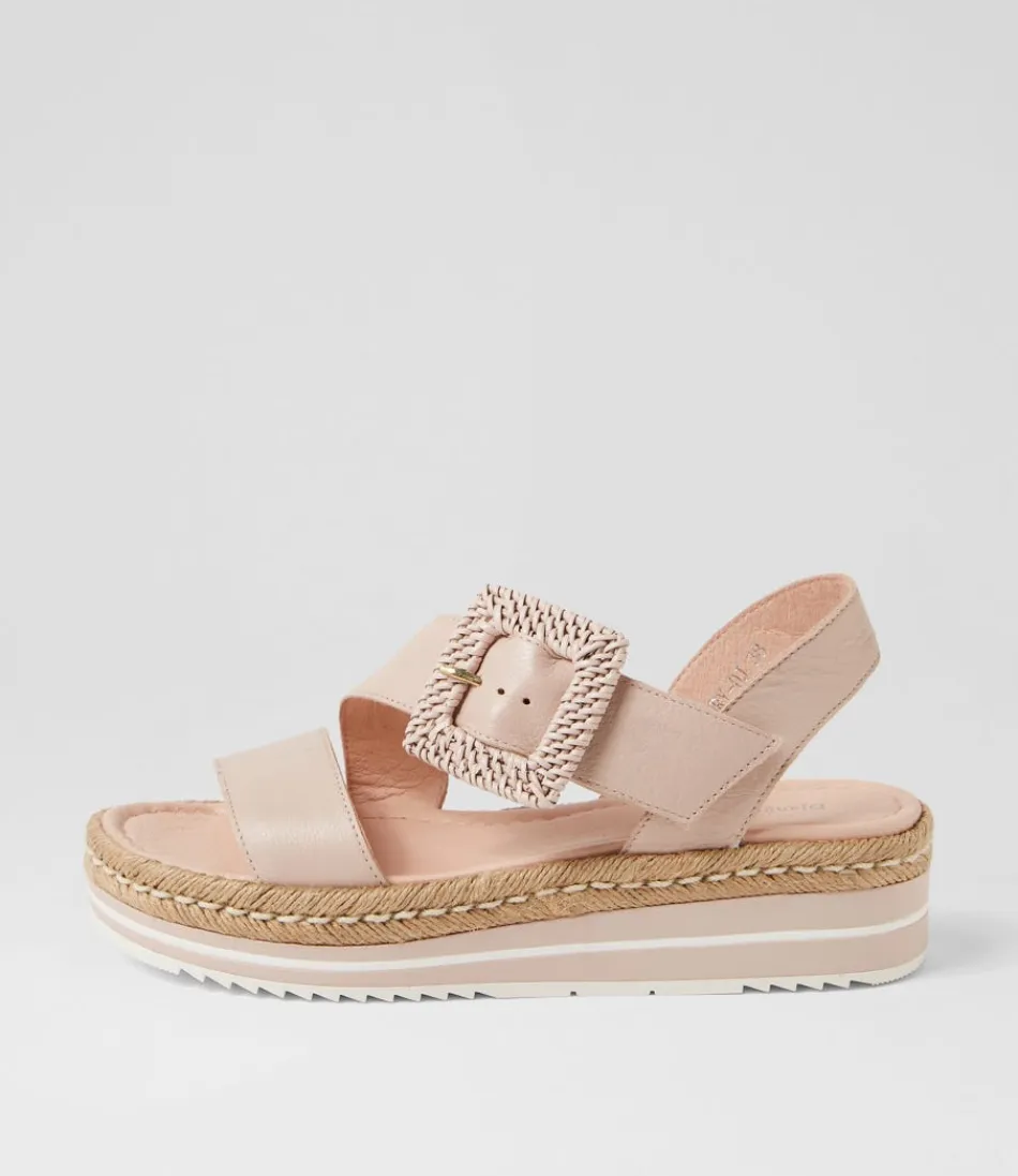 Women DJANGO & JULIETTE Wedges<Atory Rose Leather Sandals