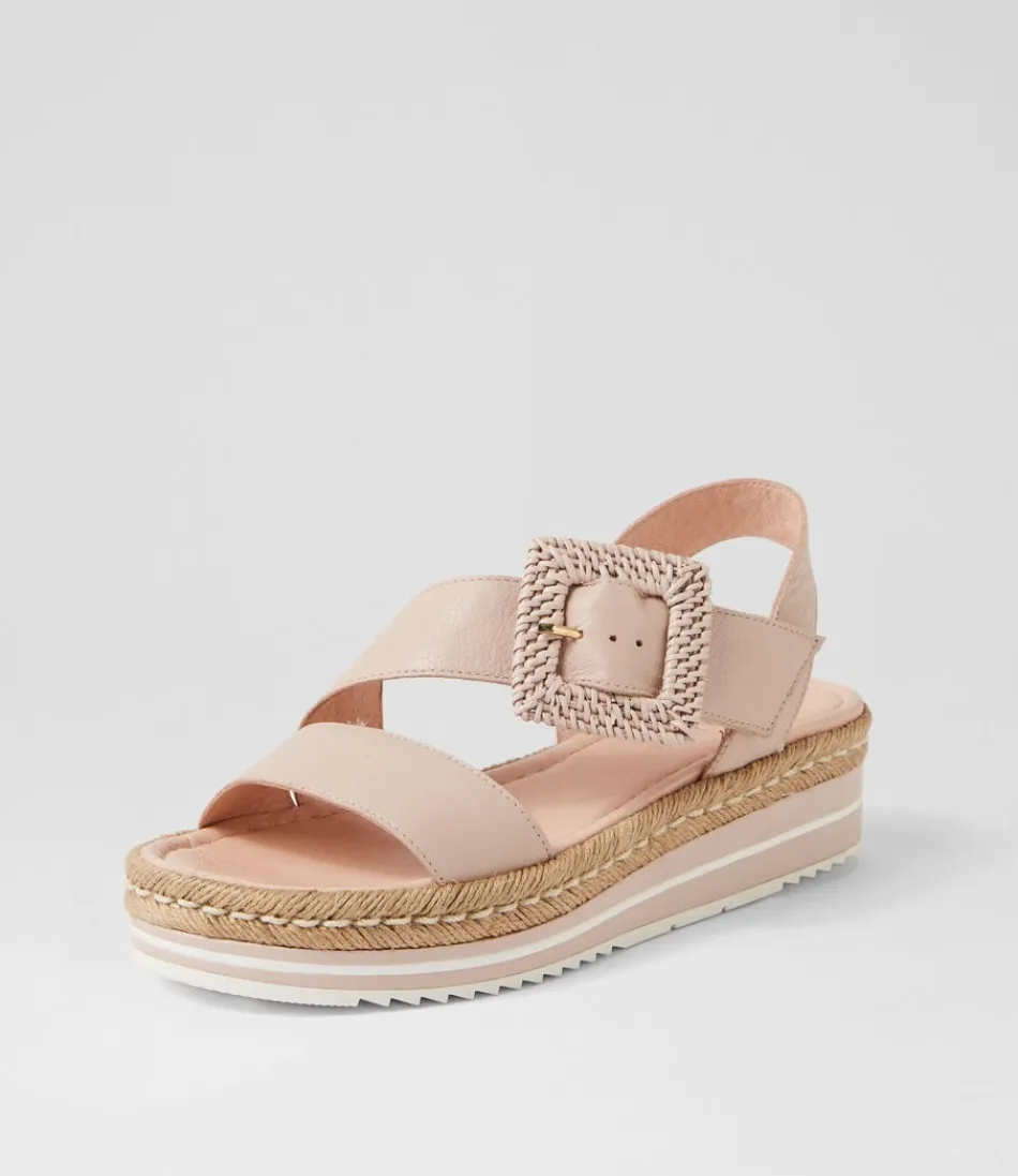 Women DJANGO & JULIETTE Wedges<Atory Rose Leather Sandals