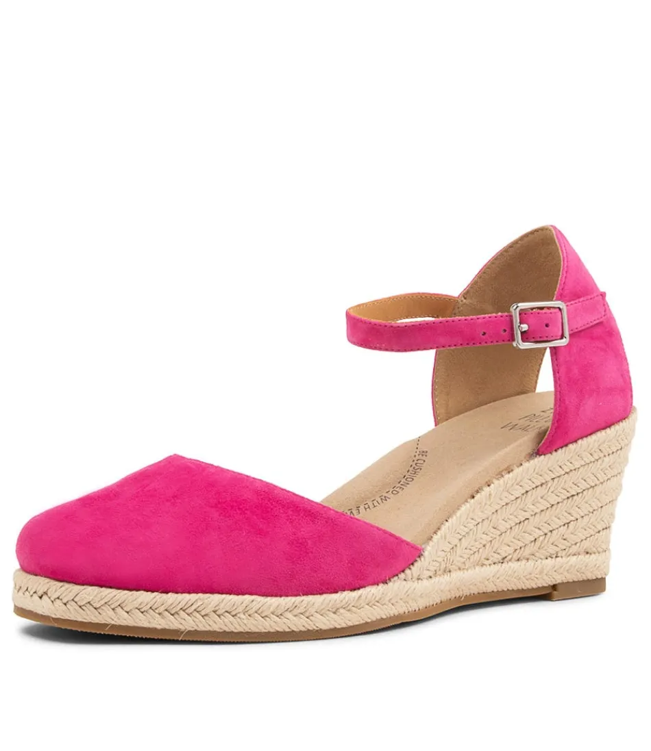 Women ZIERA Espadrilles<Autumn W Fuchsia Suede Heels