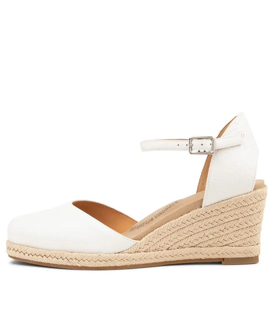 Women ZIERA Espadrilles<Autumn W White Leather Heels